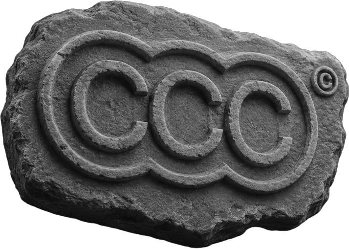 Creative Club Cult logo carved in stone
